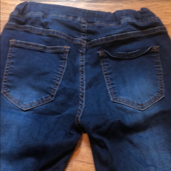 Jeans, distressed, pull-on, elastic waste, Small. - Picture 5 of 8
